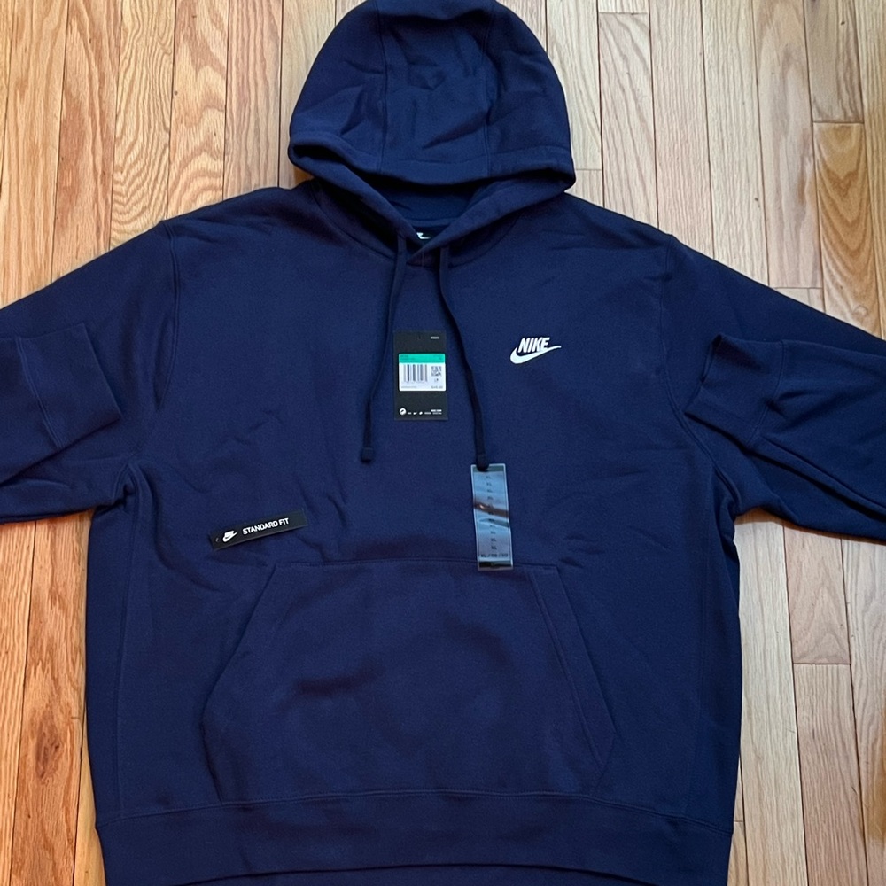 NIKE MENS NAVY BLUE PULLOVER HOODIE XL